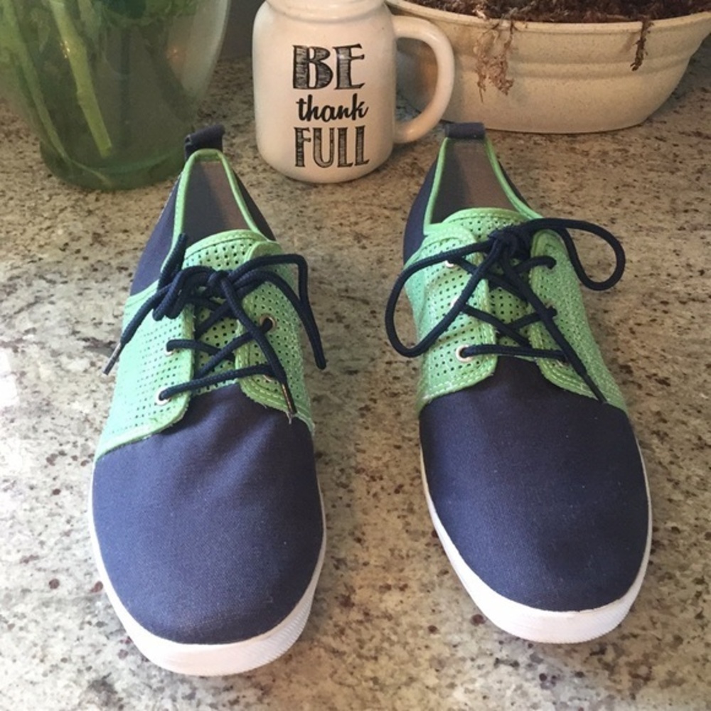 GBX Men's Green/Blue Mesh, Canvas Sneakers